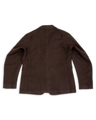 MotivMfg Continental Sack Jacket - Espresso Wool Linen Crepe - Standard & Strange