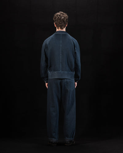 MotivMfg Denim Deck Jacket - Char Navy Overdyed Linen Denim - Standard & Strange