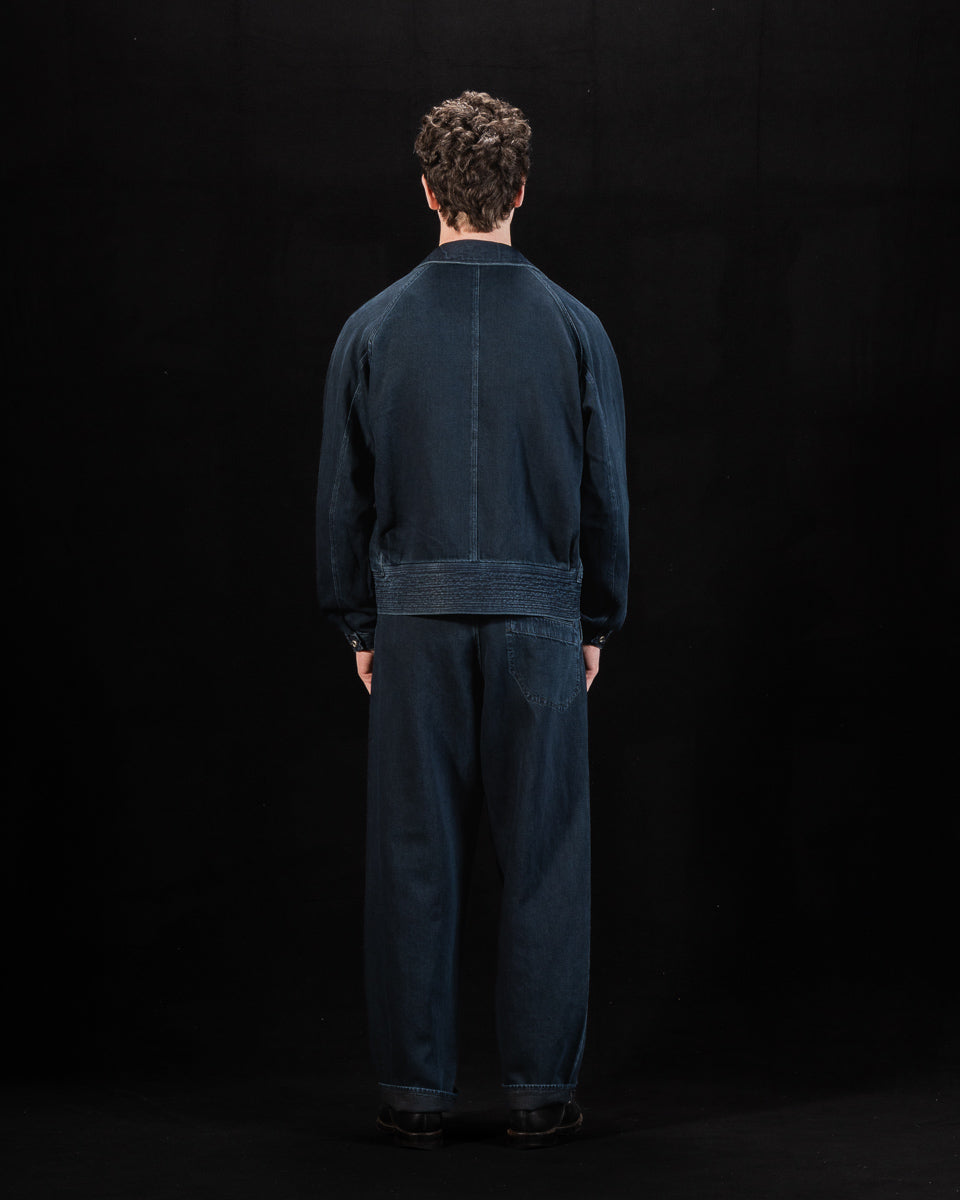 MotivMfg Denim Deck Jacket - Char Navy Overdyed Linen Denim - Standard & Strange