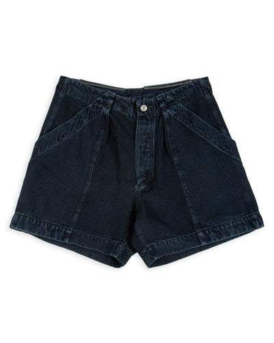MotivMfg Denim Shorts - Char Navy Overdyed Linen Denim - Standard & Strange