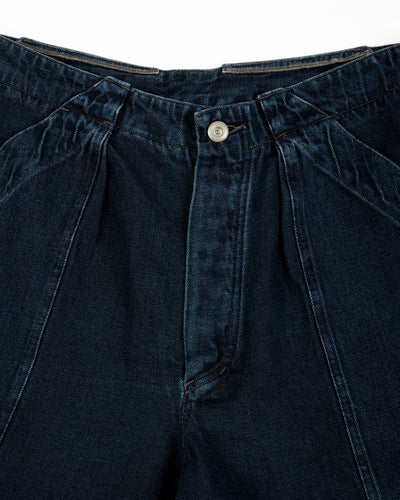 MotivMfg Denim Shorts - Char Navy Overdyed Linen Denim - Standard & Strange