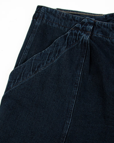MotivMfg Denim Shorts - Char Navy Overdyed Linen Denim - Standard & Strange