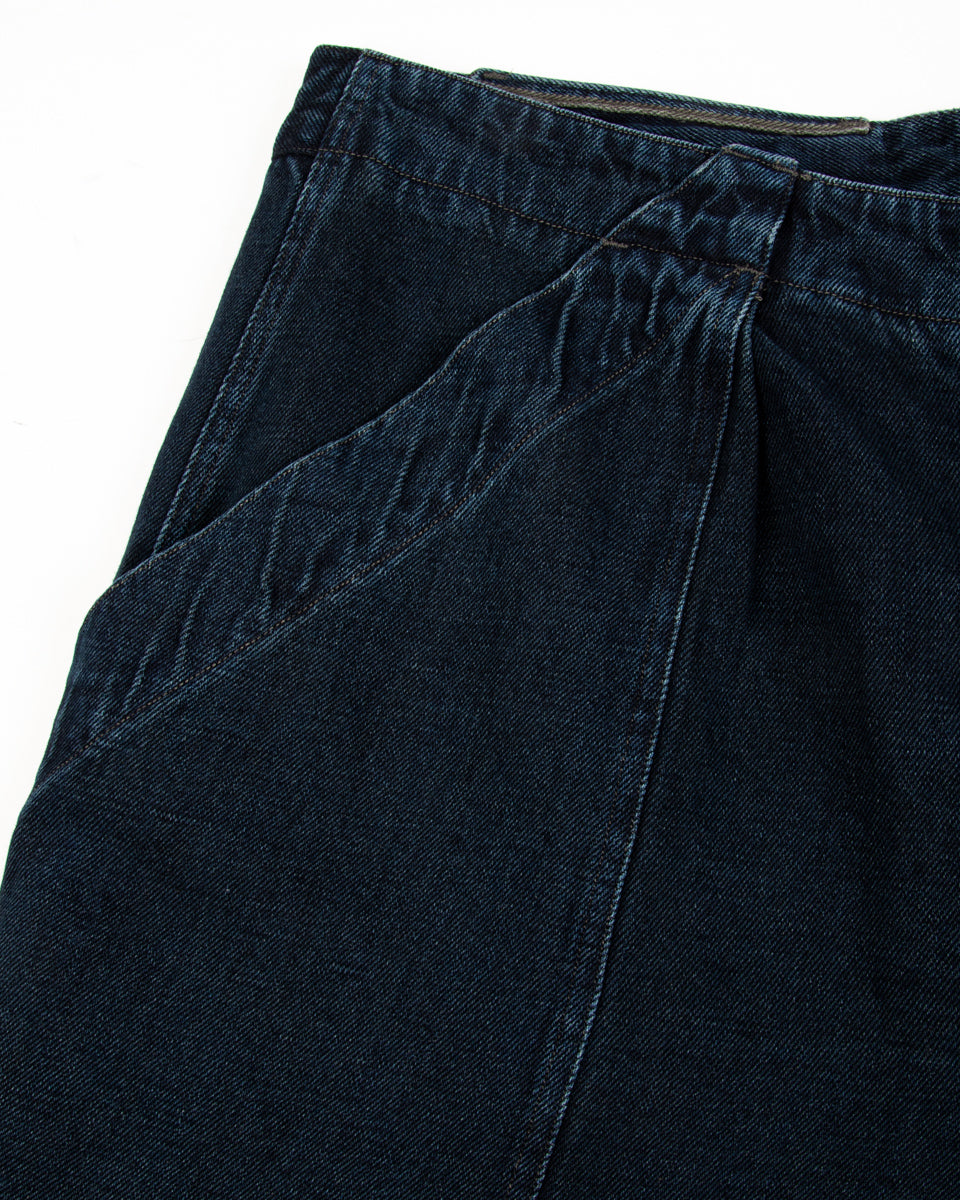 MotivMfg Denim Shorts - Char Navy Overdyed Linen Denim - Standard & Strange