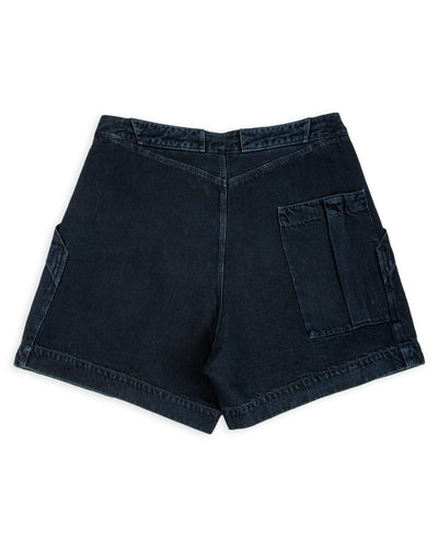 MotivMfg Denim Shorts - Char Navy Overdyed Linen Denim - Standard & Strange