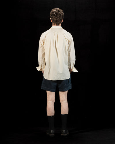 MotivMfg Denim Shorts - Char Navy Overdyed Linen Denim - Standard & Strange