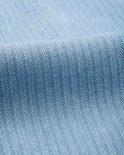 MotivMfg Denim Shorts - Light Indigo Herringbone Denim - Standard & Strange
