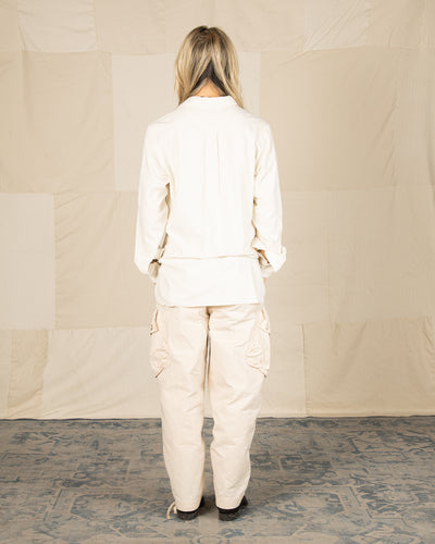 MotivMfg Draughtsman Shirt  - Eggshell Tussah Silk - Standard & Strange