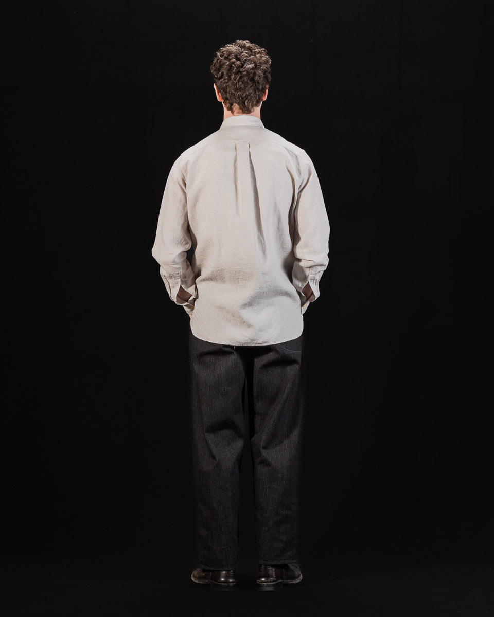 MotivMfg Draughtsman Shirt - Light Chambray Superfine Linen Broadcloth - Standard & Strange