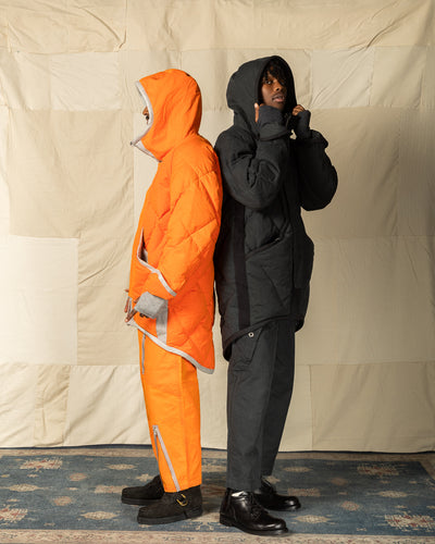 MotivMfg Lander Down Coat - Lava Halley Stevenson "Military Finish" Waxed Cotton - Standard & Strange