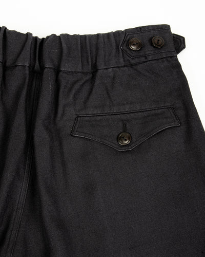 MotivMfg Oblique Shorts - Dark Navy Herringbone Tussah Silk - Standard & Strange