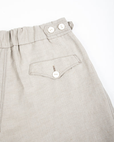 MotivMfg Oblique Shorts - Natural Silk Linen Fine HBT - Standard & Strange