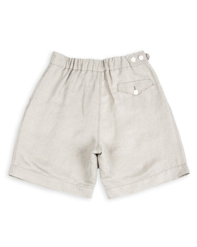 MotivMfg Oblique Shorts - Natural Silk Linen Fine HBT - Standard & Strange