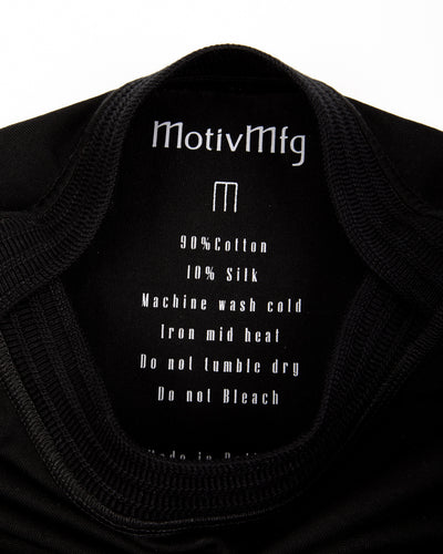 MotivMfg Shuttle T-Shirt - Black Cotton Silk Jersey - Standard & Strange
