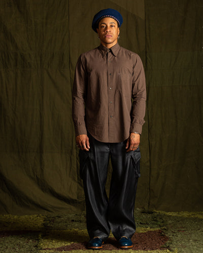 MotivMfg Authentic Fit BD Shirt - Lawn/Espresso Japanese Cotton Hemp - Standard & Strange