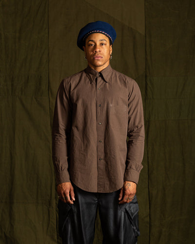 MotivMfg Authentic Fit BD Shirt - Lawn/Espresso Japanese Cotton Hemp - Standard & Strange