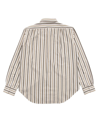 MotivMfg Authentic Fit BD Shirt - Charcoal Stripe Silk Cotton Fine Poplin - Standard & Strange