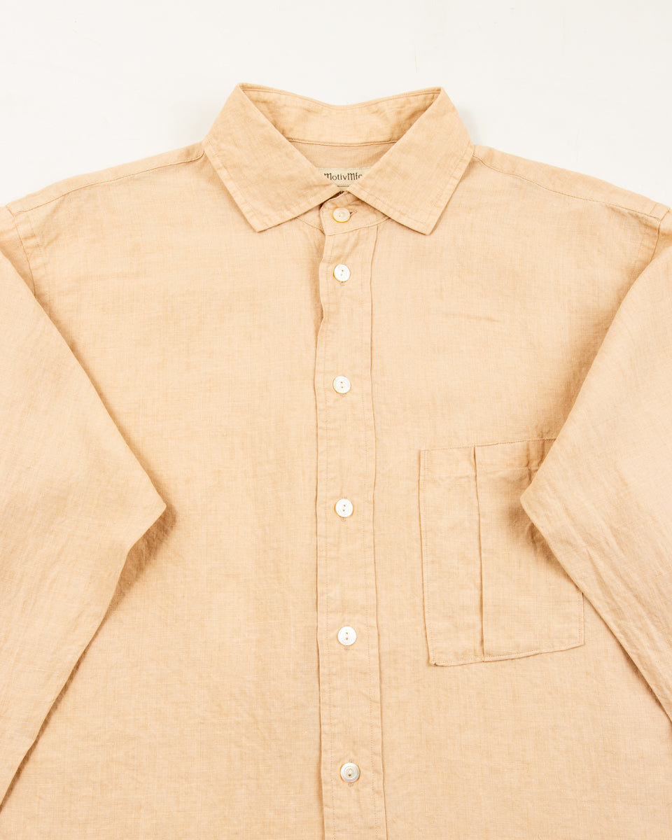 MotivMfg Gyorgy Shirt - Buff Superfine Linen Broadcloth - Standard & Strange