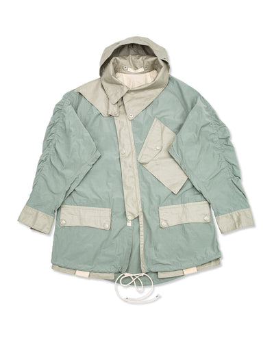MotivMfg Hybrid Parka - Aqua Japanese Shrunk Nylon - Standard & Strange