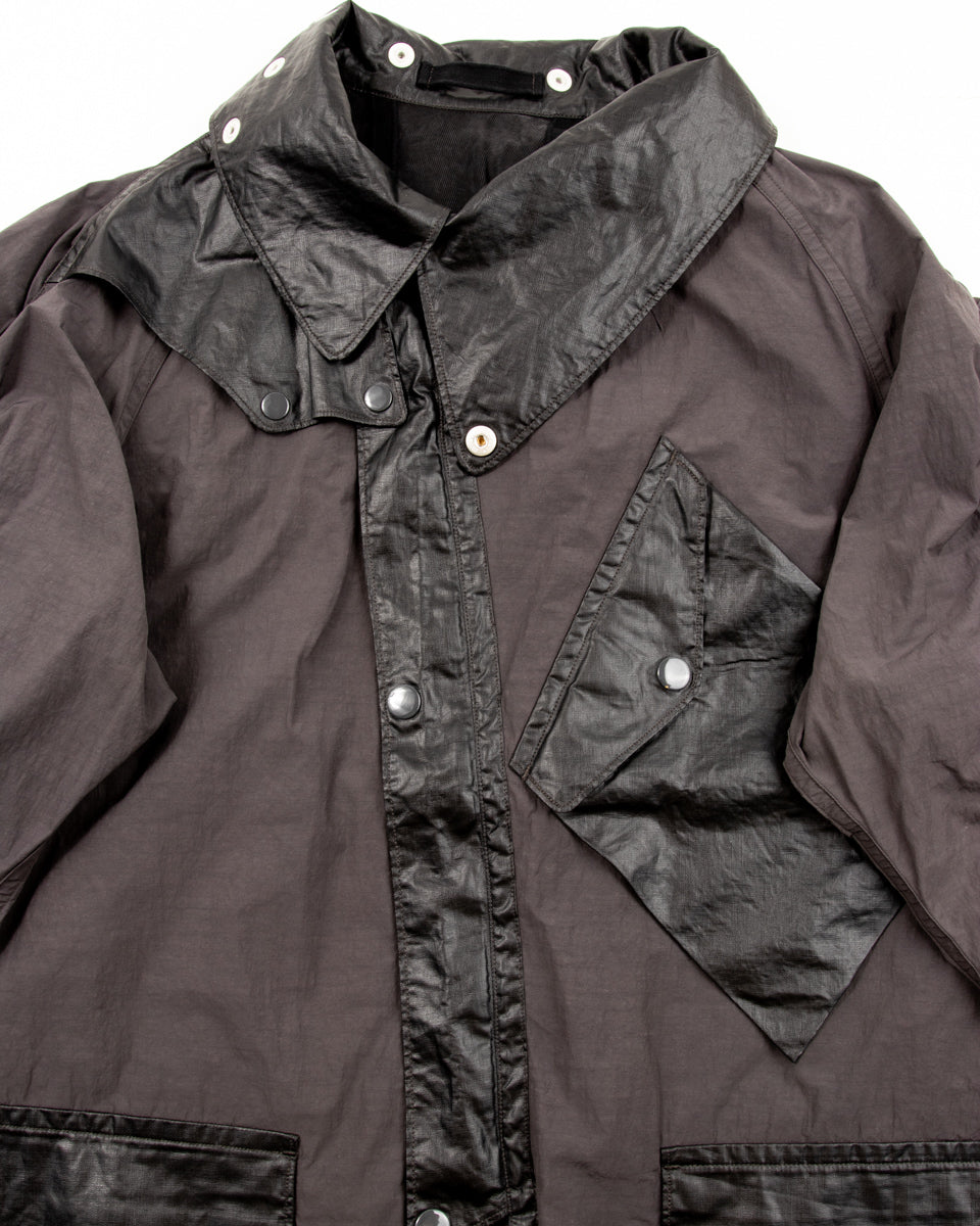 MotivMfg Hybrid Parka - Charcoal Japanese Shrunk Nylon - Standard & Strange