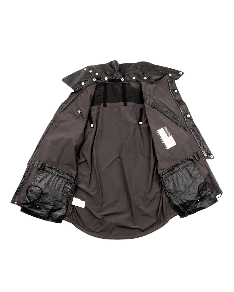 MotivMfg Hybrid Parka - Charcoal Japanese Shrunk Nylon - Standard & Strange