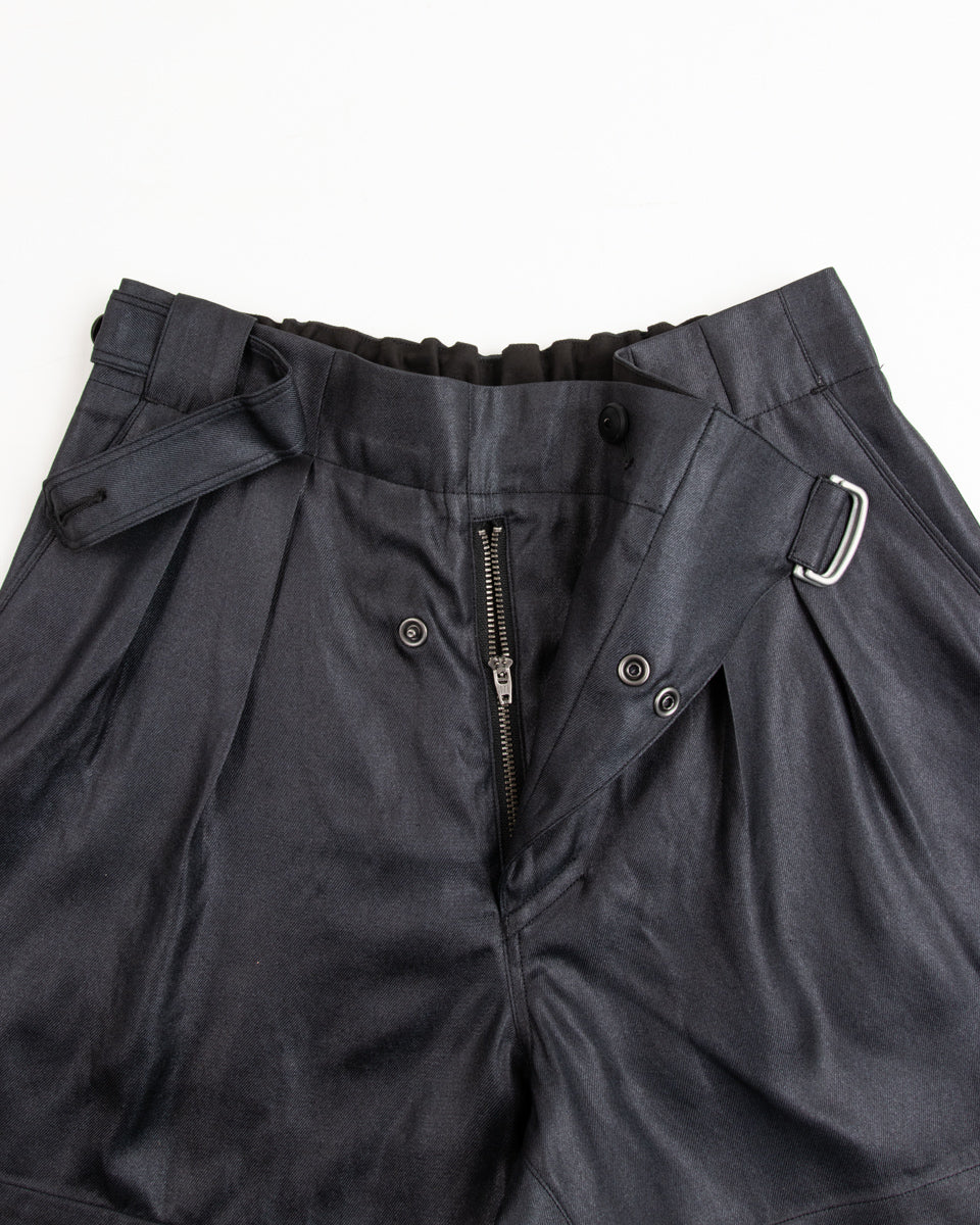 MotivMfg Oblique Shorts - High Twist Tussah Silk Twill/Midnight - Standard & Strange