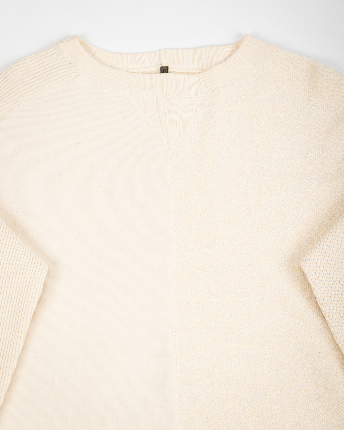 Nigel Cabourn Army Crew L/S - Ivory Jersey Mix - Standard & Strange