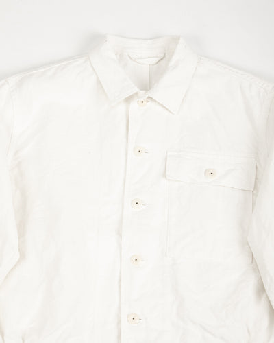 French Work Jacket - Off-White Hemp Canvas