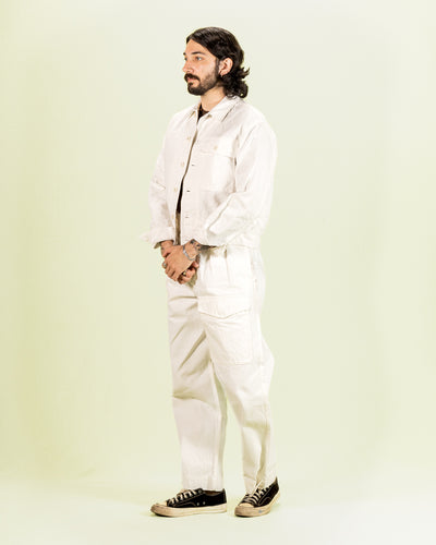 French Work Jacket - Off-White Hemp Canvas