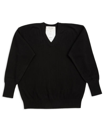 Olde H & Daughter Cashmere V Pullover - Black 10 - Standard & Strange