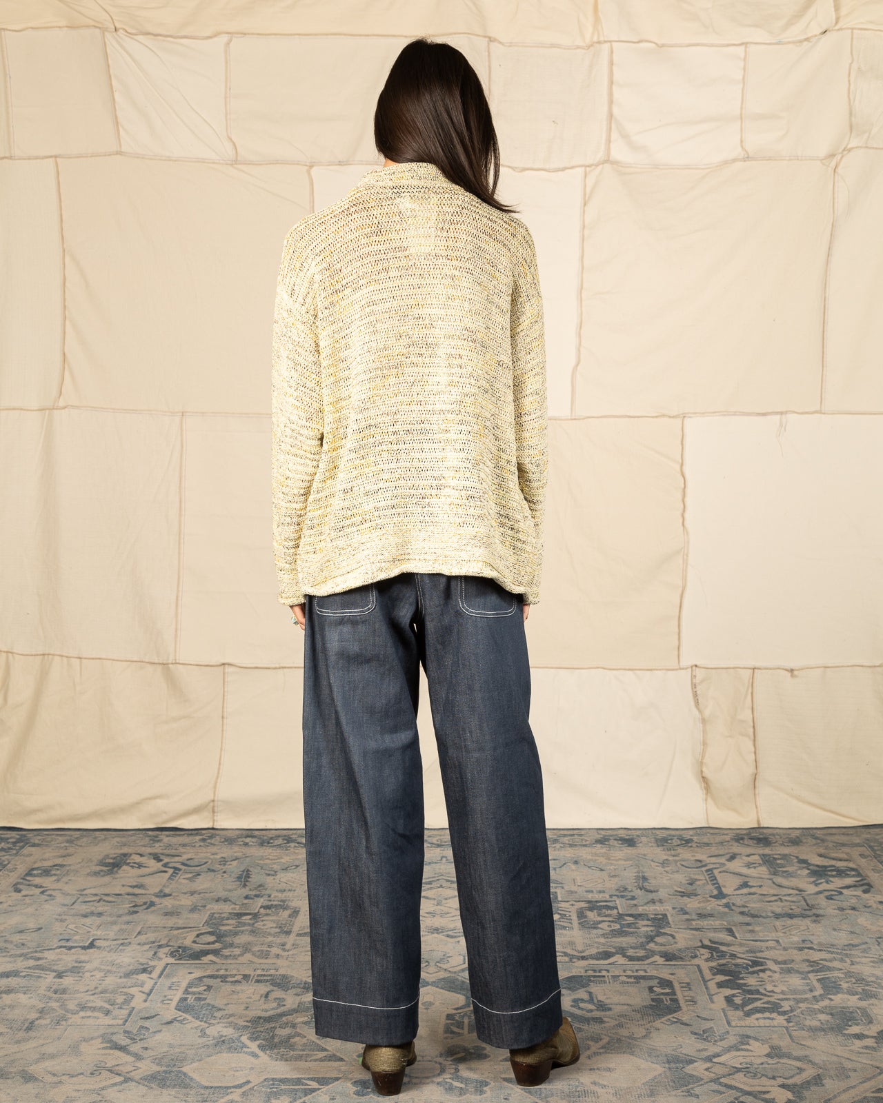Olde H & Daughter Cotton Wrap Stitches Cardigan - Desert 10 - Standard & Strange