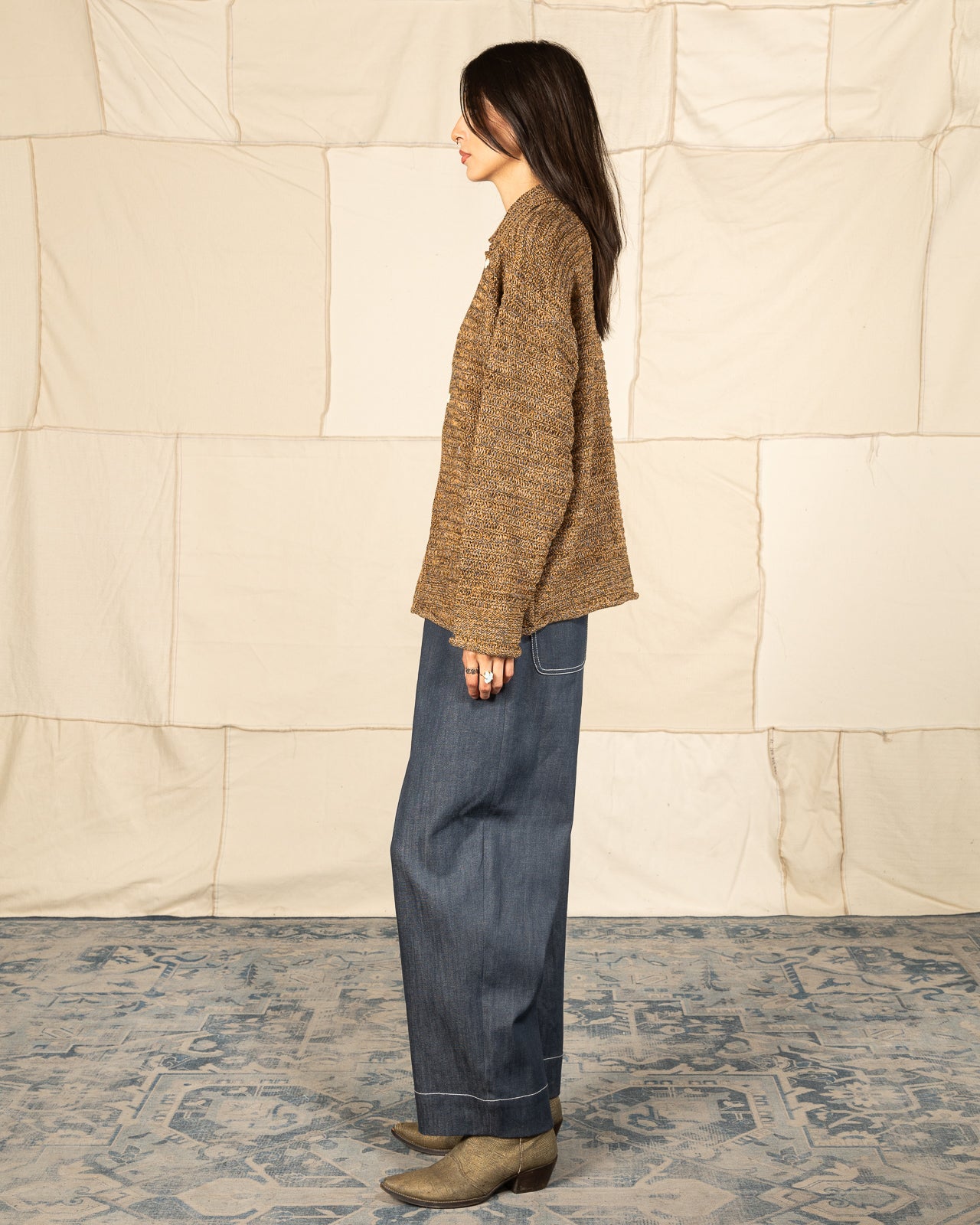 Olde H & Daughter Cotton Wrap Stitches Cardigan - Garden 10 - Standard & Strange