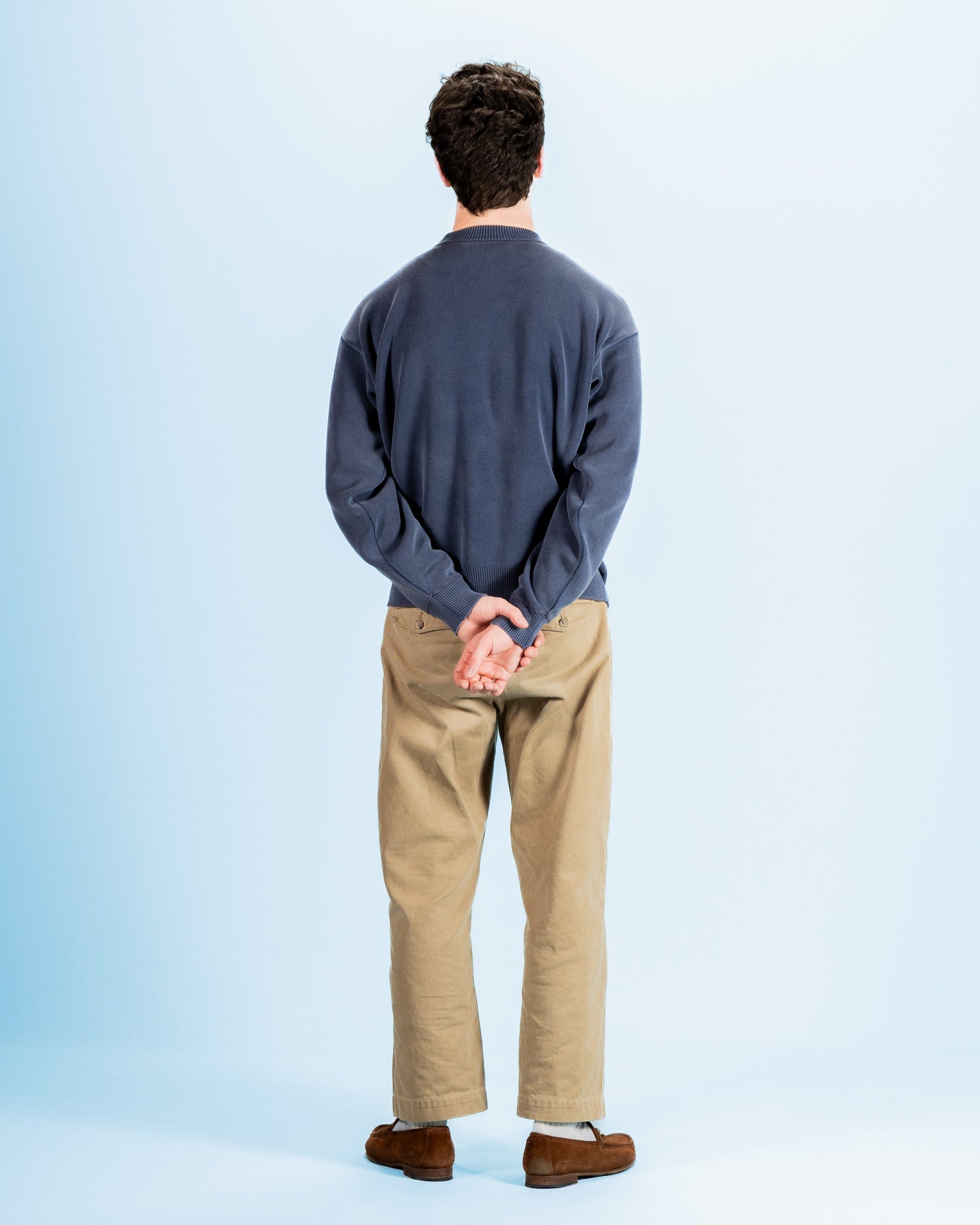 Olde H & Daughter Distressed Effect Cotton Pullover - Nitefog 10 - Standard & Strange