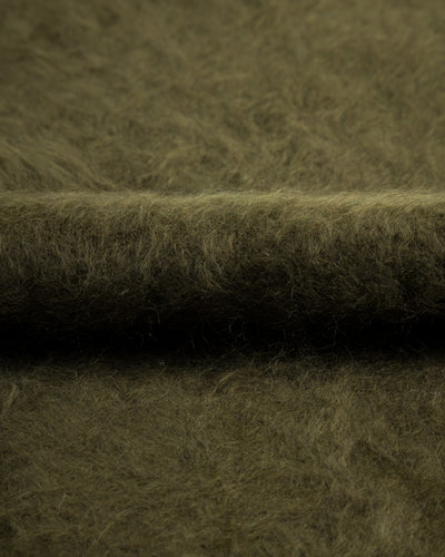 Olde H & Daughter Fur Cashmere V Pullover - Moss 10 - Standard & Strange