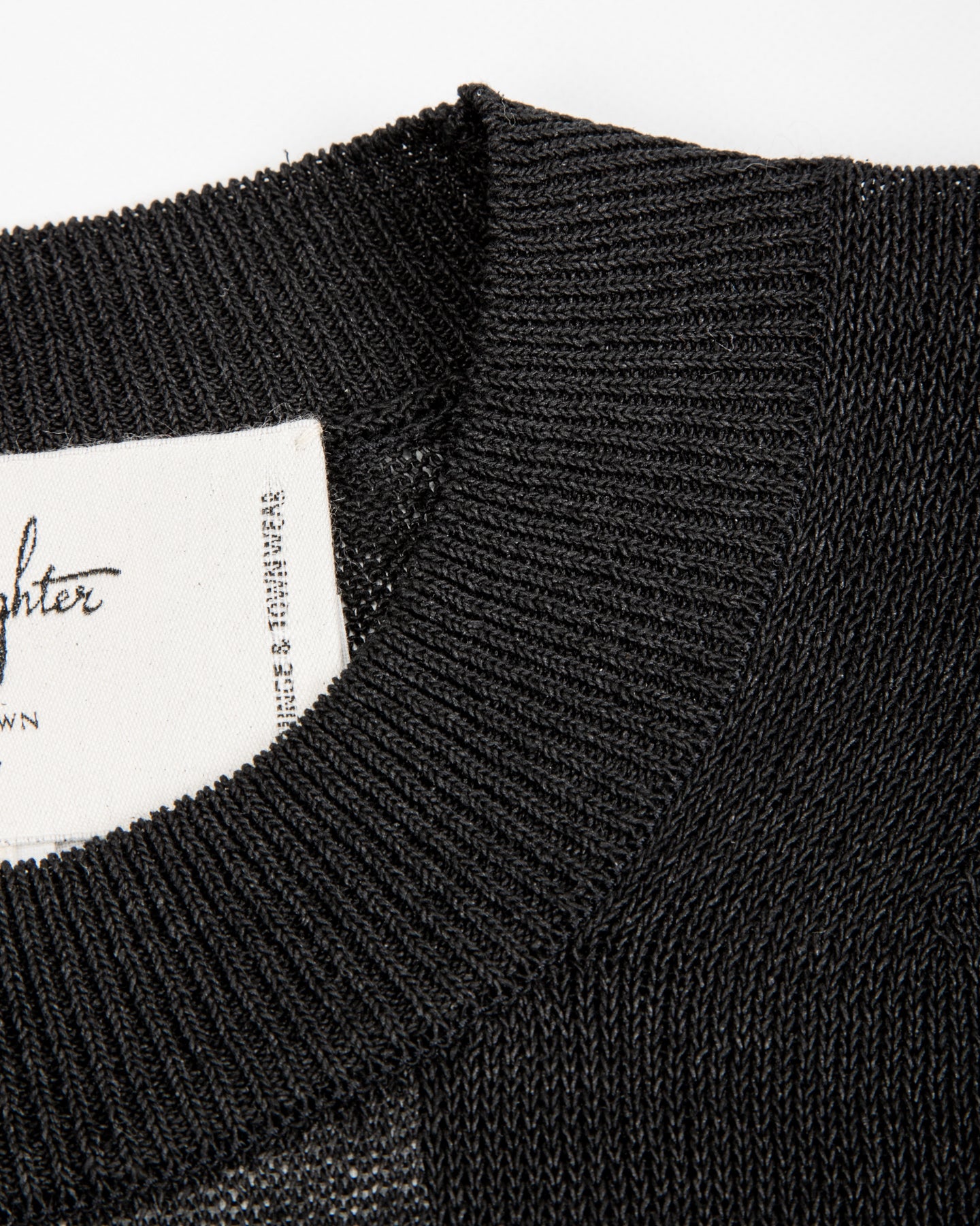 Olde H & Daughter Jyarijyari Silk Crew Pullover - Black - Standard & Strange