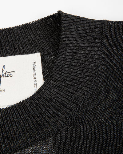 Olde H & Daughter Jyarijyari Silk Crew Pullover - Black - Standard & Strange