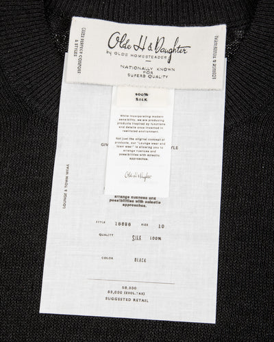 Olde H & Daughter Jyarijyari Silk Crew Pullover - Black - Standard & Strange