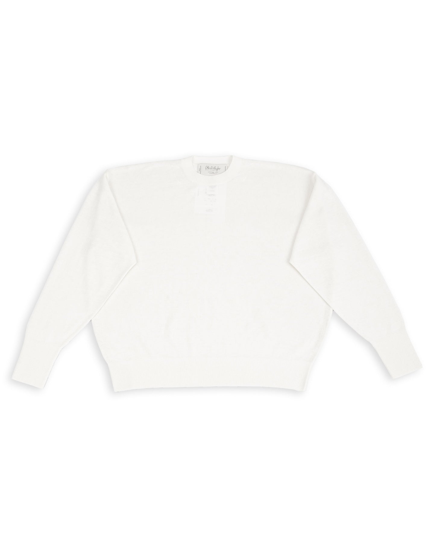 Olde H & Daughter Jyarijyari Silk Crew Pullover - Ecru - Standard & Strange