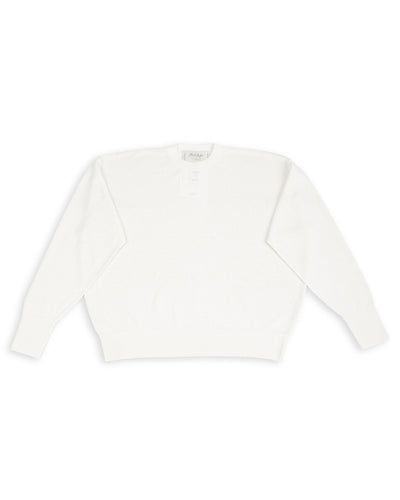 Olde H & Daughter Jyarijyari Silk Crew Pullover - Ecru - Standard & Strange