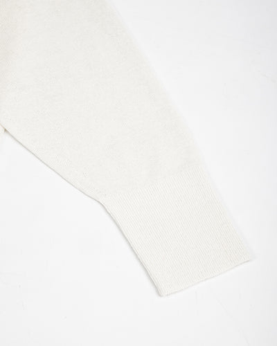 Olde H & Daughter Jyarijyari Silk Crew Pullover - Ecru - Standard & Strange