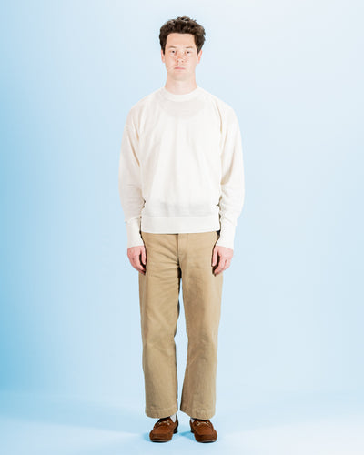 Olde H & Daughter Jyarijyari Silk Crew Pullover - Ecru - Standard & Strange