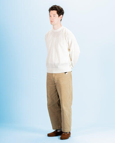 Olde H & Daughter Jyarijyari Silk Crew Pullover - Ecru - Standard & Strange