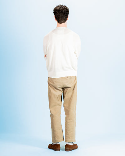 Olde H & Daughter Jyarijyari Silk Crew Pullover - Ecru - Standard & Strange