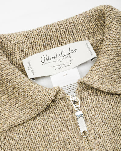 Olde H & Daughter Silk Cotton Half Zip Pullover - Sage Green 08 - Standard & Strange