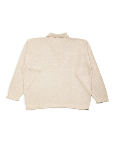 Olde H & Daughter Silk Cotton Half Zip Pullover - Stone 08 - Standard & Strange