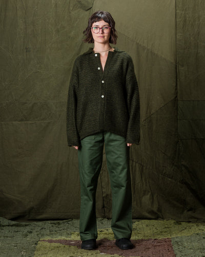 Olde H & Daughter Silk Mohair Wrap Stitches L/S Shirt - Dark Forest 10 - Standard & Strange