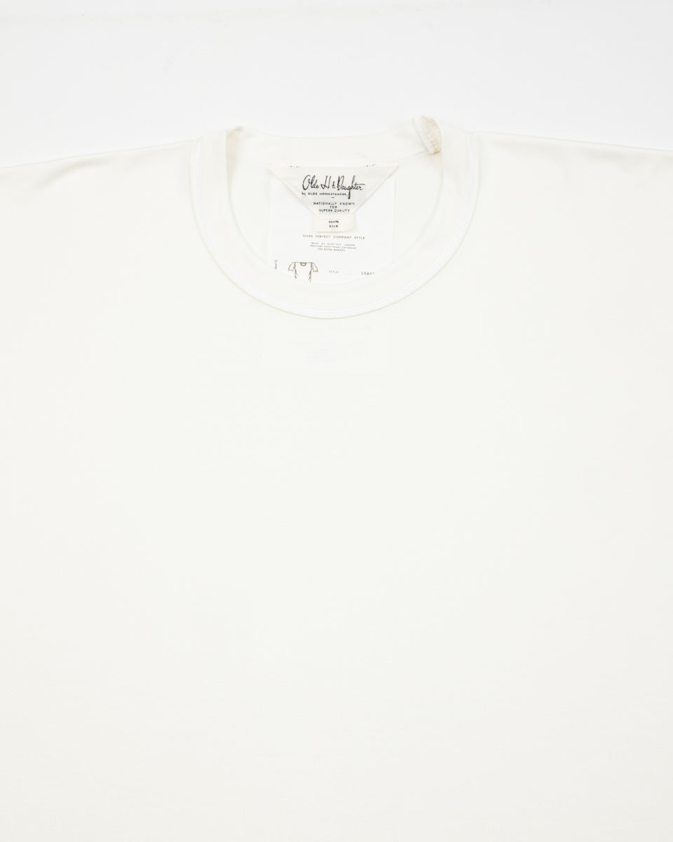 Olde H & Daughter Silk Tight Tension Middle Plain Stitches S/S - Off White - Standard & Strange