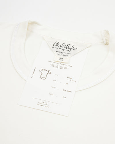 Olde H & Daughter Silk Tight Tension Middle Plain Stitches S/S - Off White - Standard & Strange