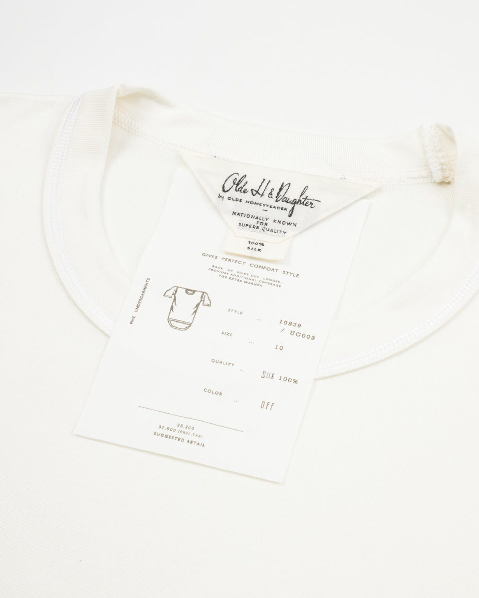 Olde H & Daughter Silk Tight Tension Middle Plain Stitches S/S - Off White - Standard & Strange