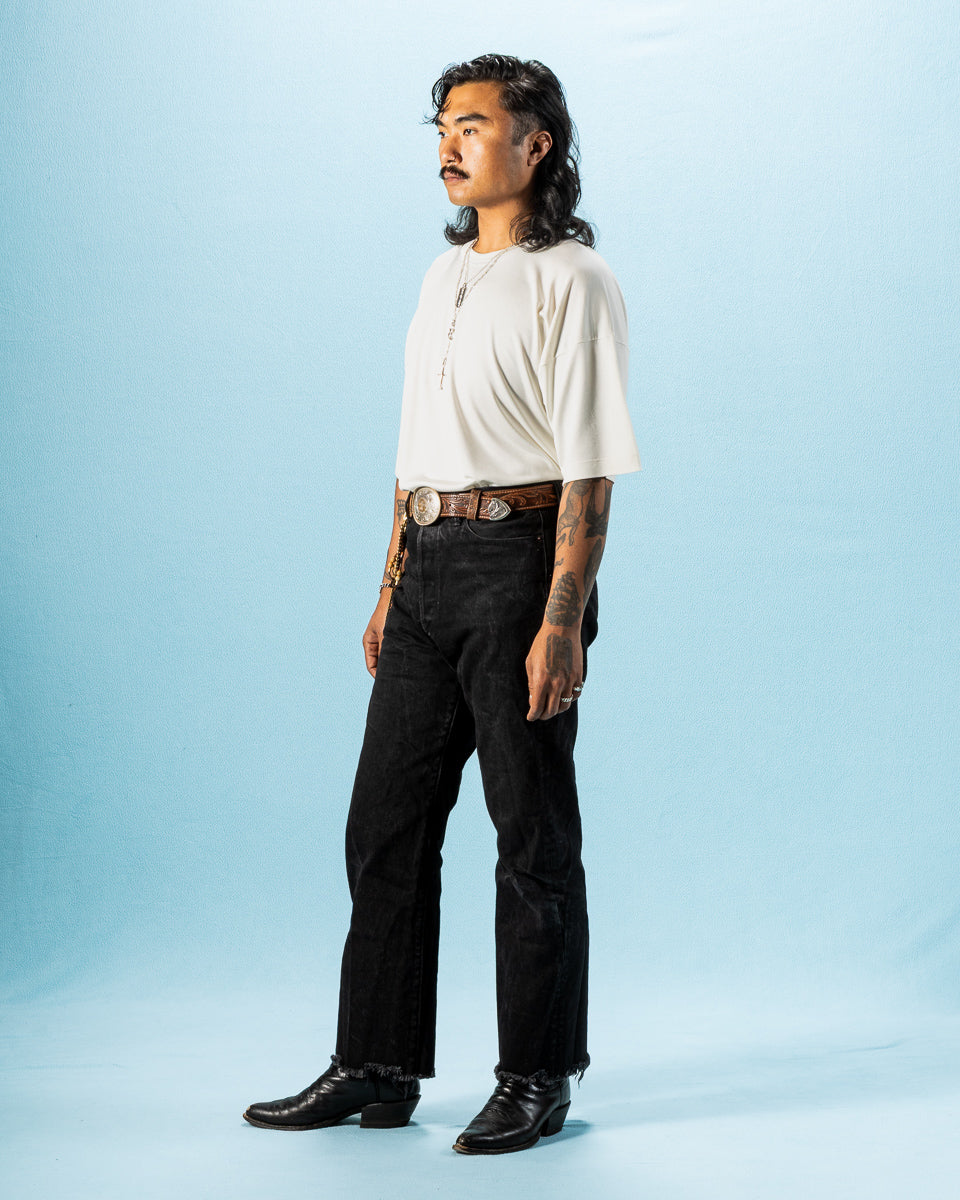 Olde H & Daughter Silk Tight Tension Middle Plain Stitches S/S - Off White - Standard & Strange