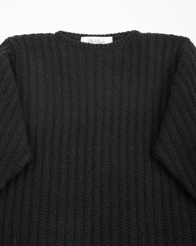 Olde H & Daughter Slub Cashmere Boat Pullover - Black 10 - Standard & Strange